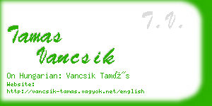 tamas vancsik business card